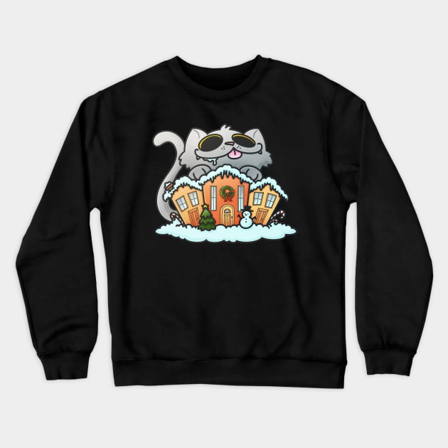 Yule Cat Crewneck Sweatshirt by candice-allen-art